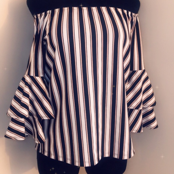 Tops - Off the shoulder bell sleeve top